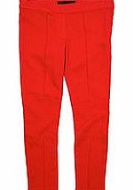 2-7yrs red cotton blend trousers