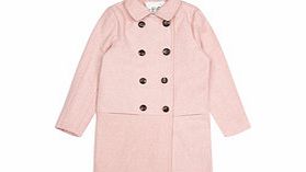 Girls 5-7y pink wool blend coat