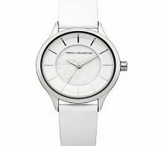 French Connection Ladies All White Leather Strap