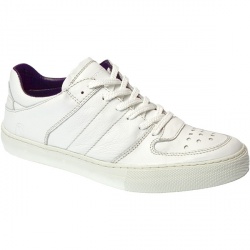 Mens Archibald Leather Upper Leather/Textile Lining Fashion Trainers in White