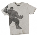 Mens Diagonal Hulk T-Shirt Grey Melange
