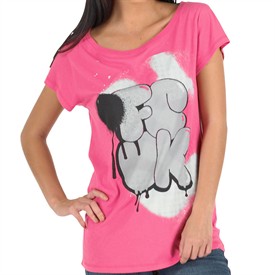 Womens Big Bubble T-Shirt Pink