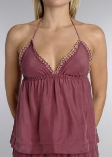 Sandwashed Anglais halterneck camisole