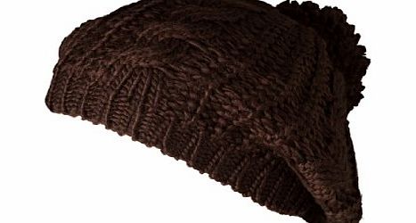 Frentani Hat - beanie - casually oversized with elastic knitted welt,brown