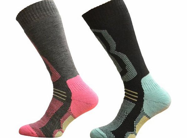 Fresh Feel 2 Pairs Womens SKI Socks By Freshfeel Size 4-7