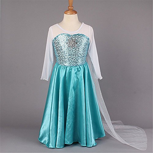 Disney Frozen Princess Elsa Inspired Dress up Costume Party Dress (6-7years)