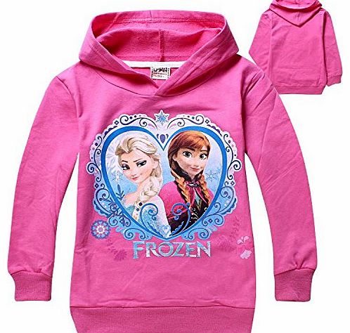 Frozen Elsa & Anna Girls Hoody hoodies longsleeve top jumper Pink (2-3years)