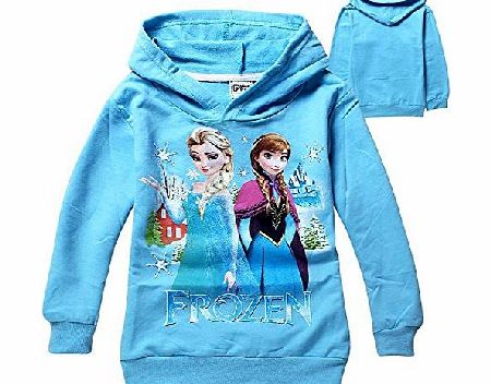 freshbaffs Frozen Elsa amp; Anna Long Sleeve Hoody Top Jumper Outerwear (3-4years)