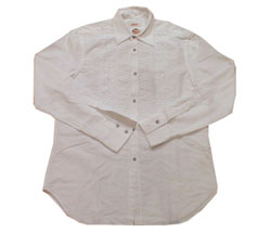 Embroidered ribbed front shirt