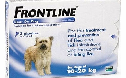 Frontline Spot On Flea Drops Medium Dog 10-20kg 3Pk