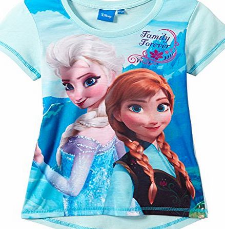 Frozen  Girls 25PSFRO102 T-Shirt, Light Blue, 8 Years