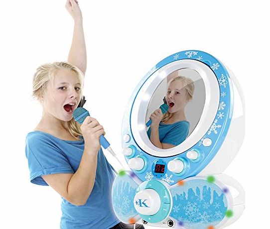 Frozen Glitter Karaoke Machine with free *Frozen karaoke CDG disc*