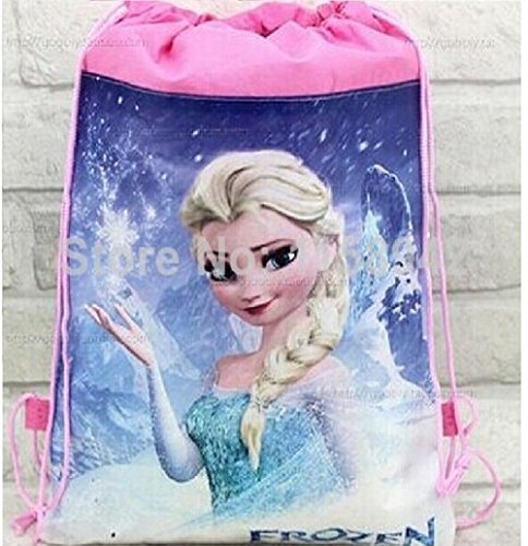 Frozen GREATBARGAIN-Disney Frozen Anna Elsa Small Sports Drawstring PE Backpack Gifts for Girls Kids Children
