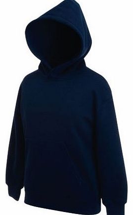 Fruit of the Loom Childrens Hooded Sweatshirt Hoodie (NAVY BLUE, AGE 7/8)