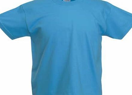 Fruit of the Loom Childrens T Shirt in Azure 5-6