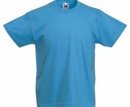 Fruit of the Loom Childrens T Shirt in Sky blue Size 5-6 (SS6B)