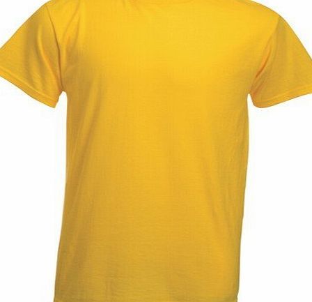 Fruit of the Loom Heavy Cotton T-Shirt - Yellow Medium