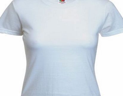 Fruit of the Loom  Ladies/Womens Lady-Fit Valueweight Short Sleeve T-Shirt (M) (White)