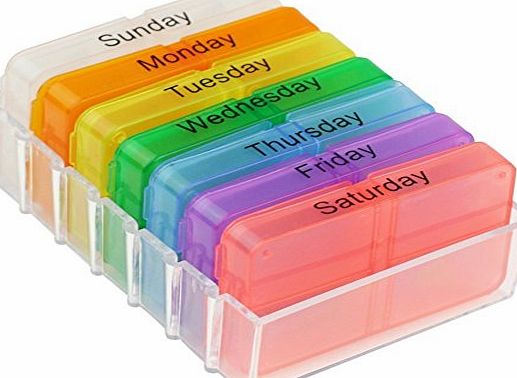 Fucool Fecedy 7 Day Tablet Pill Sorter Box