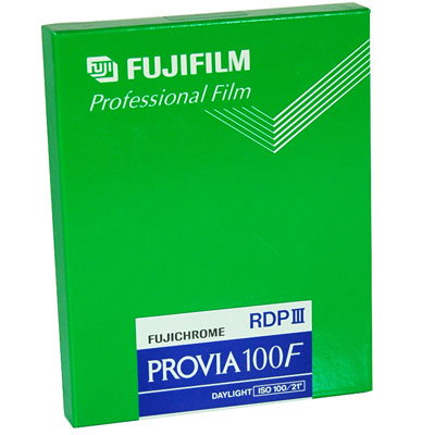 Fuji Provia 100F 4x5 inch Sheet Box of 10 Sheets