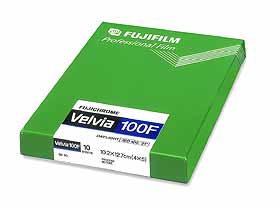 Velvia 100F - 4x5 (5x4) Sheet Film (10)