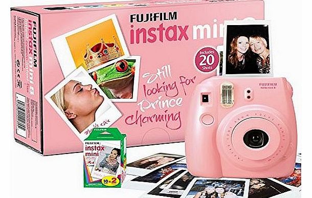 Fujifilm Instax Mini 8 Camera with 20 Shots - Pink