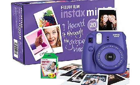 Fujifilm Instax Mini 8 camera with 20 shots - Purple