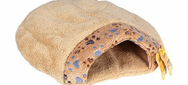 Fuloon Soft Pet Pets Bed Dog Puppy Cat Kitten Windproof Bed House Sleeping Warm Mat Cave Sleeping Bag (DOGS75-B, Size M(DOGS75-B):L60xW50xH16cm)