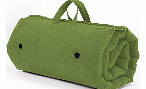 Lime Green Roly Poly Futon Sleeping Mattress - Roll Up/ Zip Up/ Guest Bed