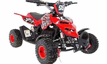 Funbikes  800w Electric Kids Mini Quad Bike Mini Moto ATV - Ride on toy boys girls (Red)