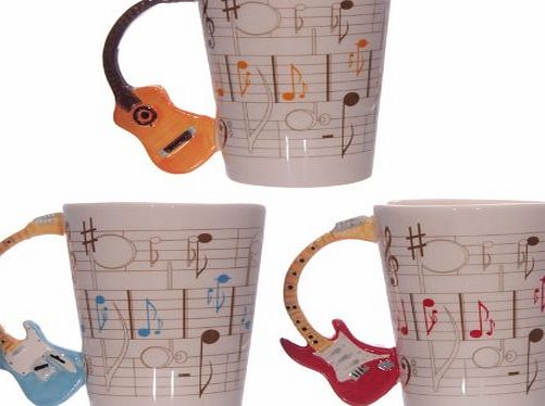 Funky Gadget Store Unusual Guitar Handle Mug *Gift for Men*Fathers Day Present*Coffee or Tea Cup*
