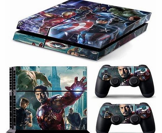 PS4 heroes FULL BODY & 2 pads Accessory Wrap Sticker Skin Cover Decal for PS4 Playstation 4