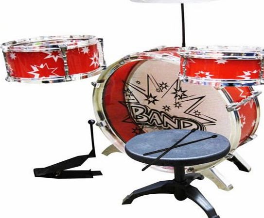 FunkyBuys Drum Set Kit Musical Children Kid Studio Big Band Play Set Toy Red/Blue Gift New (Blue)