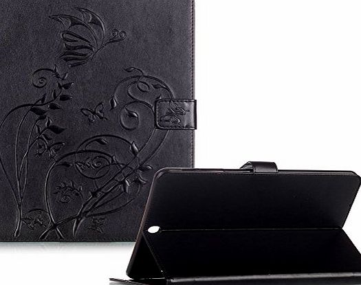 Funyye Samsung Galaxy Tab S2 9.7`` SM-T810 / T815 Case, Funyye Premium PU Leather Magnetic Flip Folio Book Style Type with [Card Holder Slots] and [Free Touch Pen] Protective Tablet Case Cover Skin Butterfly 