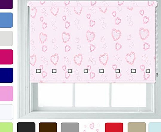 Furnished Quality Blackout Roller Blinds With Square Eyelets   Metal Tube, FREE Cut to Fit