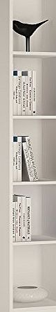 Furniture 2 Go Furniture To Go 4 YOU Tall Narrow Bookcase with Melamine, 30 x 190 x 35 cm, Pearl White