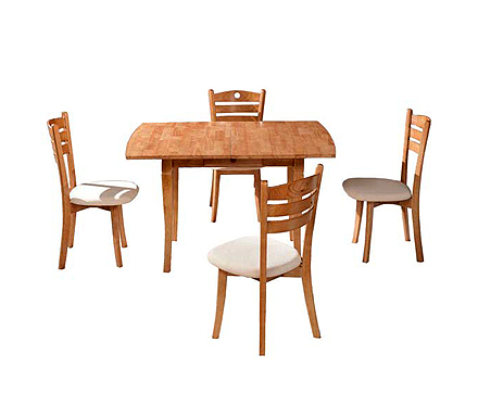 Furniture Link Cadiz Rectangular Extending Dining Set in Maple