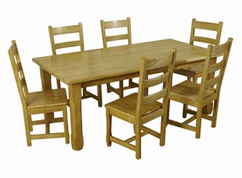 Furniture Link Chunky Maple Dining Set - WHILE STOCKS LAST!