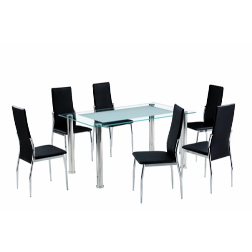 Furniture Link Horizon Frosted Glass Dining Set