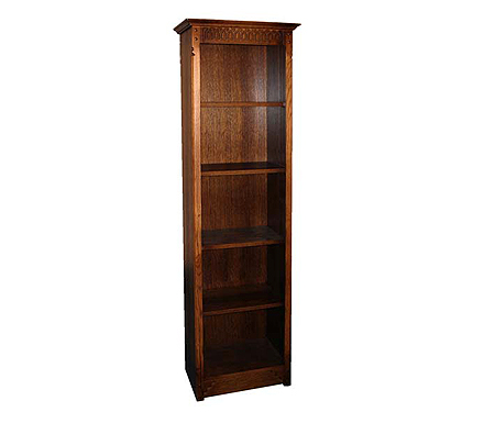 Furniture Link Olde Regal Oak Tall Narrow Bookcase