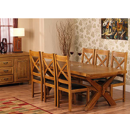 Furniture Link Provence Oak Extending Dining Set