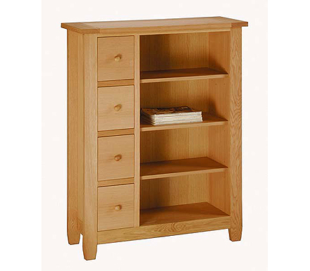 Furniture Link Rhode Oak Low Bookcase