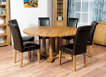 Furniture Link Vanda Large Round Dining Table - WHILE STOCKS