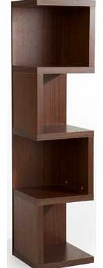 Furniture Solutions Chicago Tall S Shape Shelf - Walnut