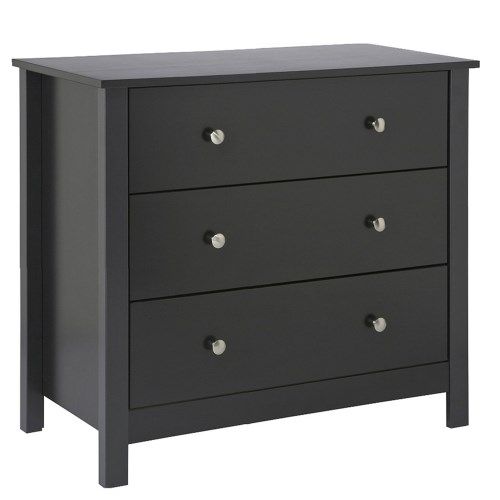 Florence 3 Drawer Chest in Black