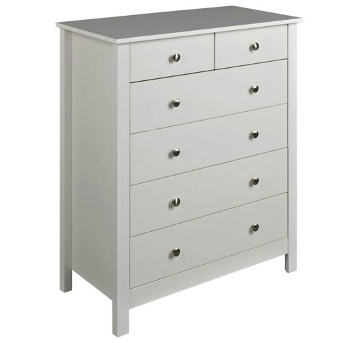 Florence 4+2 Drawer Chest in White