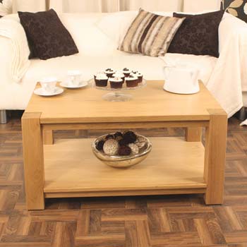 Furniture123 Aldan Solid Oak Rectangular Coffee Table