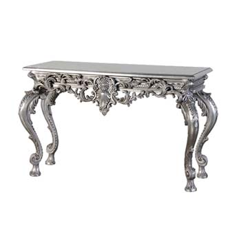 Angelo Silver Intricate Console Table