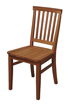 Furniture123 Basic Chairs with Wooden Seat (pair)