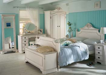 Furniture123 Beau White Bedroom Set with Wardrobe